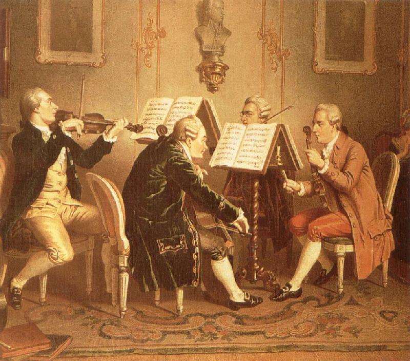 hans werer henze A string quartet of the 18th century Norge oil painting art